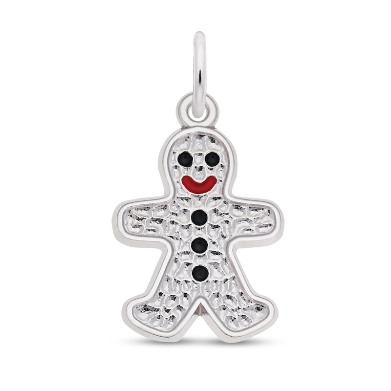 Main Image 1 of Rembrandt Charms® Textured Gingerbread Man in Sterling Silver