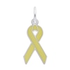 Thumbnail Image 1 of Rembrandt Charms® Yellow Enamel Awareness Ribbon in Sterling Silver