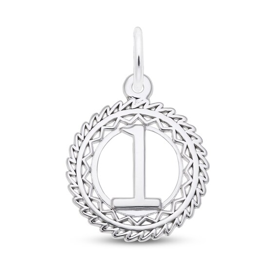 Rembrandt Charms® Number 1 Wreath in Sterling Silver