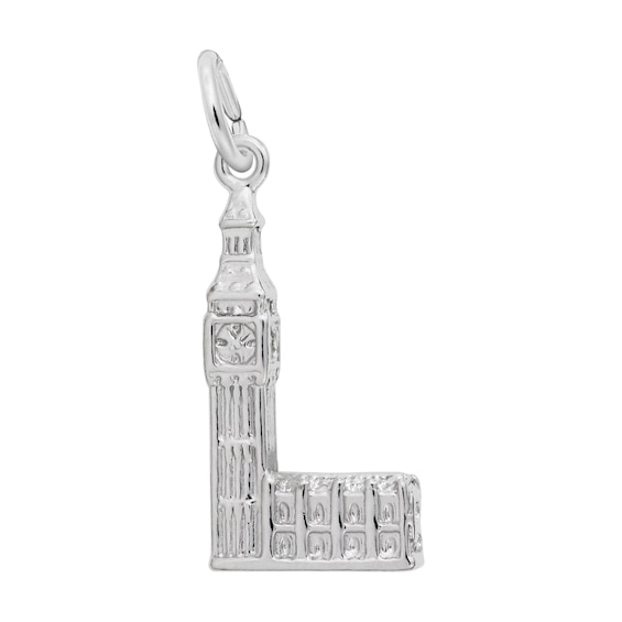 Rembrandt CharmsÂ® Big Ben Clock Tower in Sterling Silver
