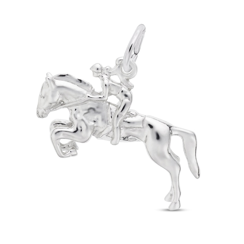 Main Image 1 of Rembrandt Charms® Jockey with Horse in Sterling Silver