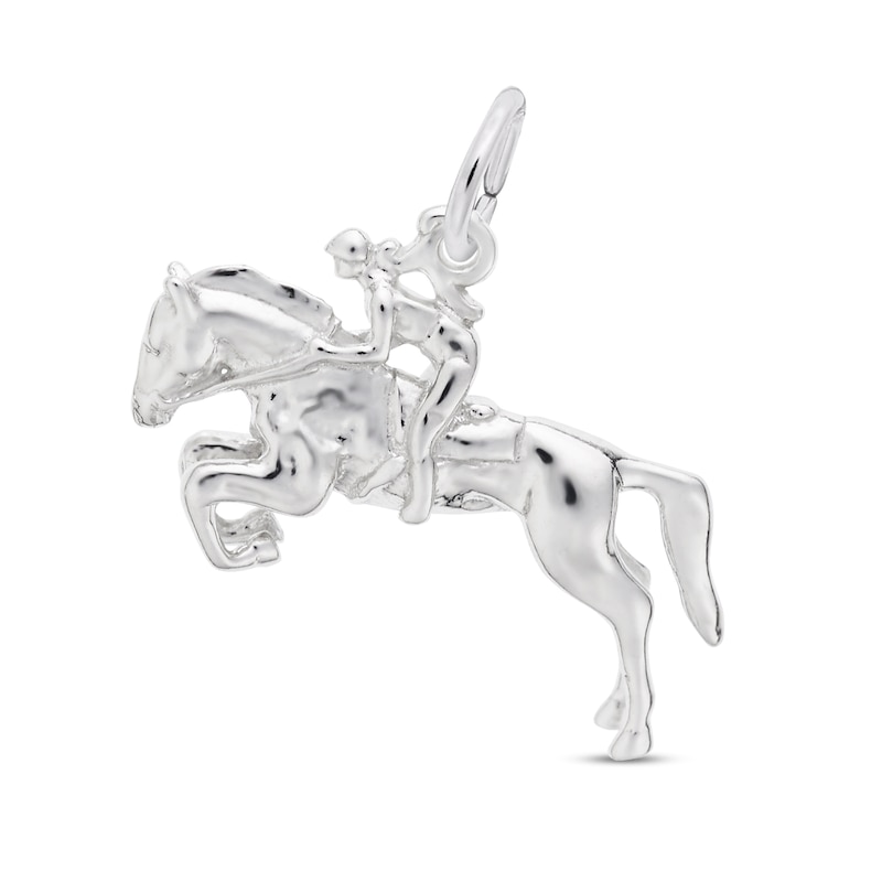 Rembrandt Charms® Jockey with Horse in Sterling Silver