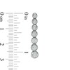 Thumbnail Image 2 of Marilyn Monroe™ Collection 1/2 CT. T.W. Diamond Graduated Drop Earrings in 10K White Gold