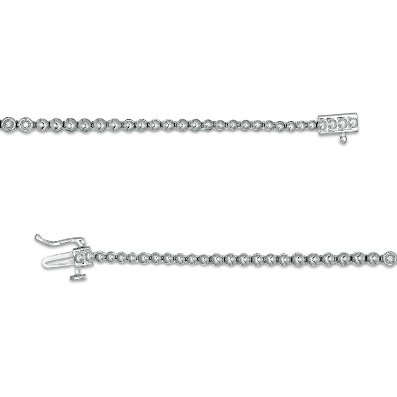 Main Image 2 of Marilyn Monroe™ Collection 2-1/2 CT. T.W. Diamond Graduated Tennis Necklace in 10K White Gold – 17"