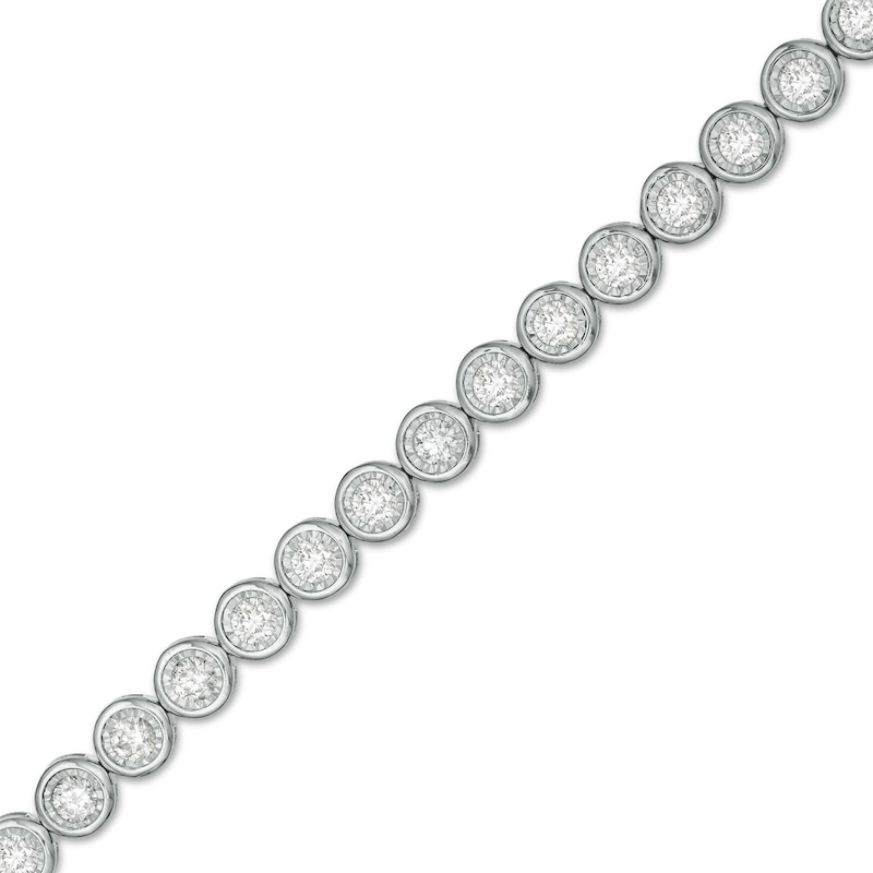 Main Image 1 of Marilyn Monroe™ Collection 2-1/2 CT. T.W. Diamond Tennis Bracelet in 10K White Gold – 7.25"