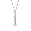 Thumbnail Image 1 of Marilyn Monroe™ Collection 1/3 CT. T.W. Diamond Graduated Drop Pendant in 10K White Gold