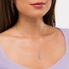 Thumbnail Image 3 of Marilyn Monroe™ Collection 1/3 CT. T.W. Diamond Graduated Drop Pendant in 10K White Gold