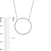 Thumbnail Image 2 of Marilyn Monroe™ Collection 1/2 CT. T.W. Baguette Diamond Circle Pendant in 10K White Gold