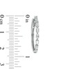 Thumbnail Image 2 of Marilyn Monroe™ Collection 1/2 CT. T.W. Baguette Diamond Hoop Earrings in 10K White Gold
