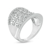 Thumbnail Image 2 of Marilyn Monroe™ Collection 1/2 CT. T.W. Baguette and Round Diamond Concave Dome Ring in 10K White Gold