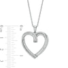 Thumbnail Image 3 of 1/2 CT. T.W. Diamond Bypass Double Row Heart Pendant in Sterling Silver
