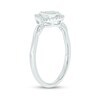 Thumbnail Image 2 of 1/6 CT. T.W. Pear Multi-Diamond Frame Split Shank Promise Ring in Sterling Silver