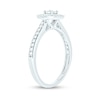 Thumbnail Image 2 of 1/6 CT. T.W. Diamond Cushion Frame Promise Ring in Sterling Silver