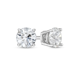 3/8 CT. T.W. Diamond Solitaire Stud Earrings in 14K White Gold (J/I1)