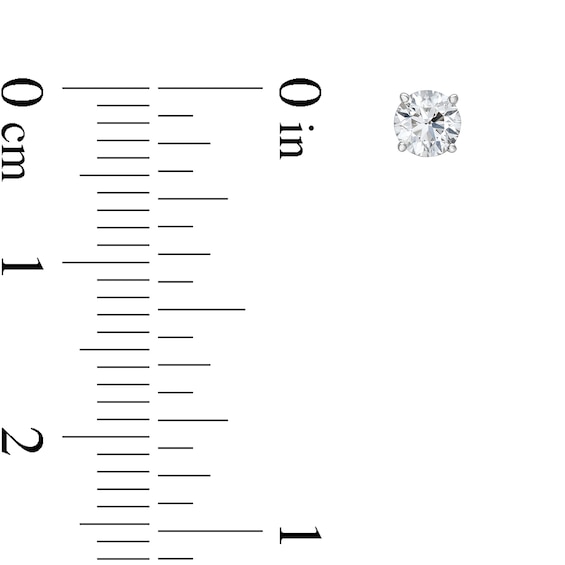 3/8 CT. T.w. Diamond Solitaire Stud Earrings in 14K White Gold (J/I1)