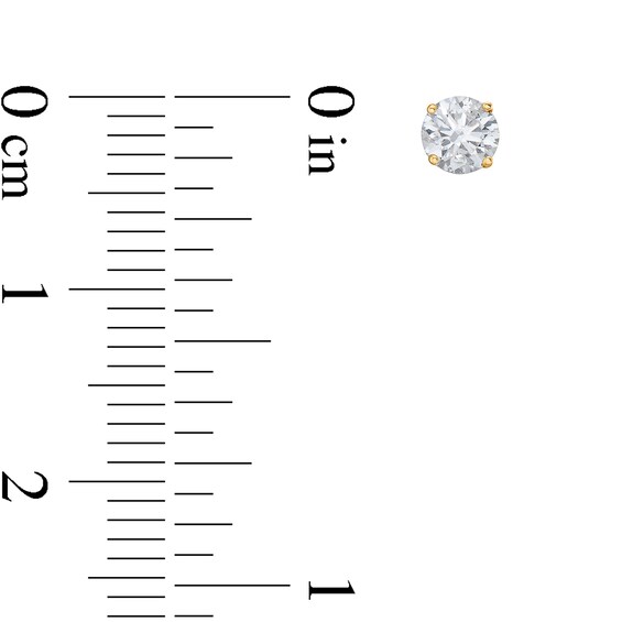 8 CT. T.w. Diamond Solitaire Stud Earrings in 14K Gold (J/I1