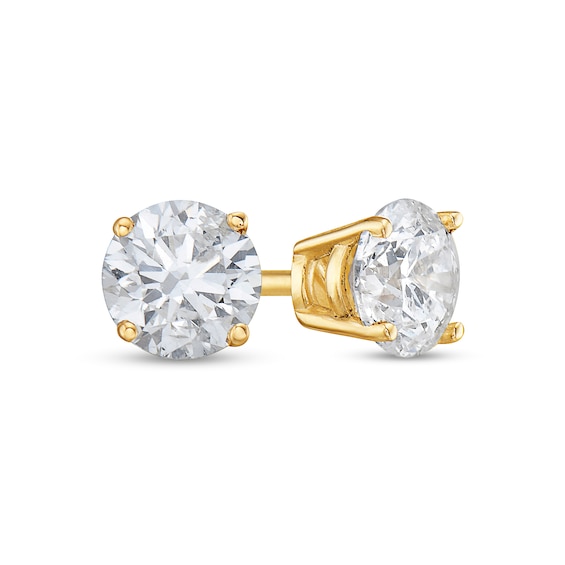 8 CT. T.w. Diamond Solitaire Stud Earrings in 14K Gold (J/I1