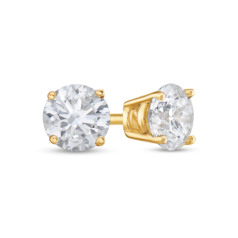 Main Image 1 of 5/8 CT. T.W. Diamond Solitaire Stud Earrings in 14K Gold (J/I1)
