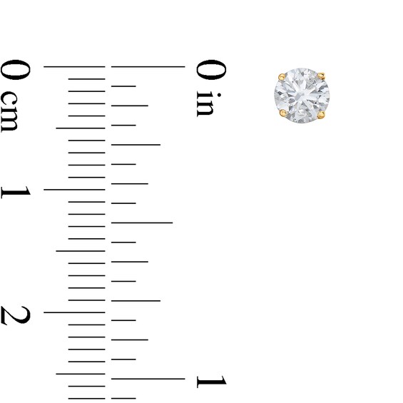 8 CT. T.w. Diamond Solitaire Stud Earrings in 14K Gold (J/I1