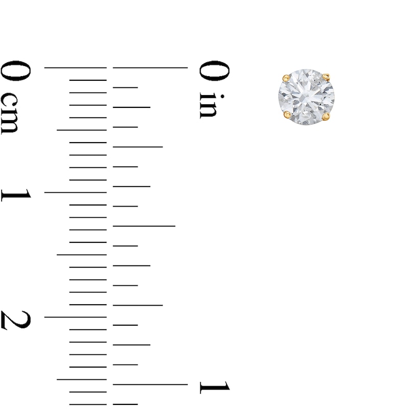 Main Image 2 of 5/8 CT. T.W. Diamond Solitaire Stud Earrings in 14K Gold (J/I1)