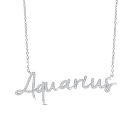 1/3 CT. T.W. Diamond &quot;Aquarius&quot; Necklace in Sterling Silver