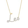 Thumbnail Image 1 of 1/3 CT. T.W. Diamond "Leo" Necklace in Sterling Silver with 14K Gold Plate