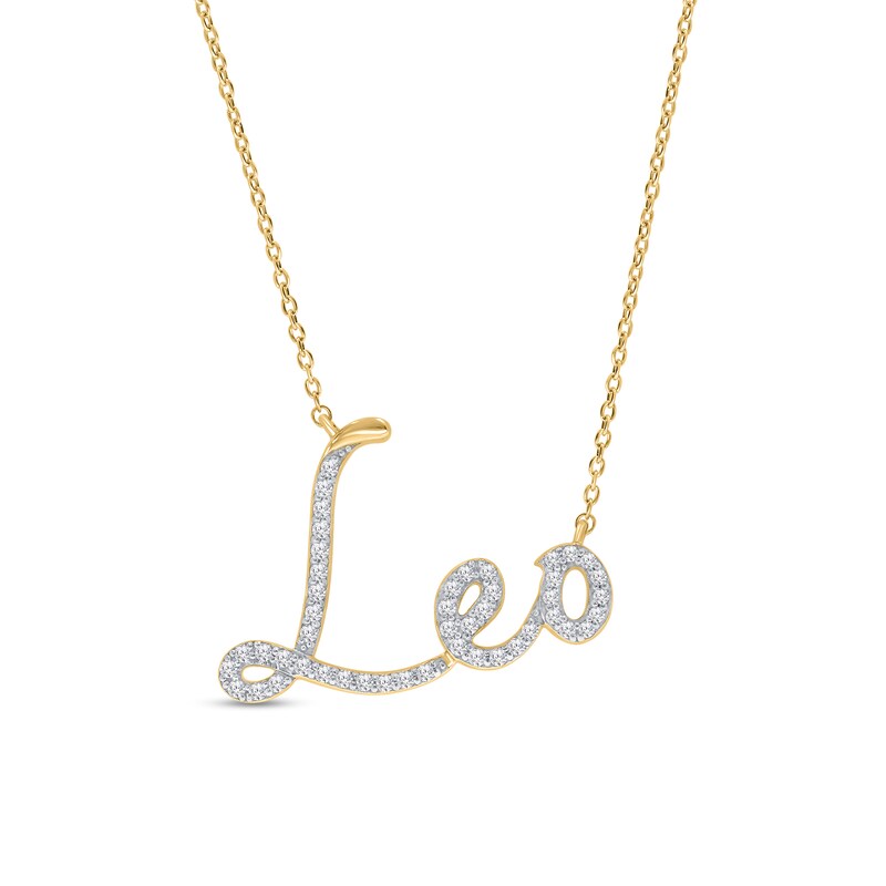 1/3 CT. T.W. Diamond "Leo" Necklace in Sterling Silver with 14K Gold Plate