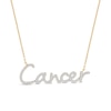 Thumbnail Image 0 of 1/3 CT. T.W. Diamond "Cancer" Necklace in Sterling Silver with 14K Gold Plate