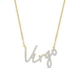 1/3 CT. T.W. Diamond &quot;Virgo&quot; Necklace in Sterling Silver with 14K Gold Plate