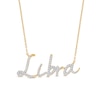 Thumbnail Image 0 of 1/3 CT. T.W. Diamond "Libra" Necklace in Sterling Silver with 14K Gold Plate