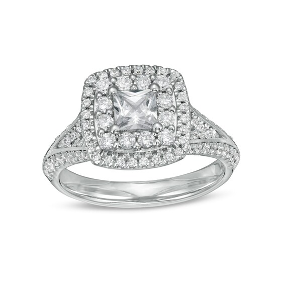 Love's Destiny by Zales 1-1/4 CT. T.w. Certified Princess-Cut Diamond Engagement Ring in 14K White Gold (I/I1)