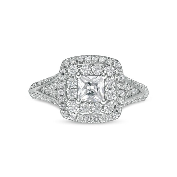 Love's Destiny by Zales 1-1/4 CT. T.w. Certified Princess-Cut Diamond Engagement Ring in 14K White Gold (I/I1)