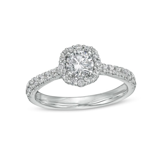 Love's Destiny by Zales 1 CT. T.w. Certified Diamond Frame Engagement Ring in 14K White Gold (I/I1)