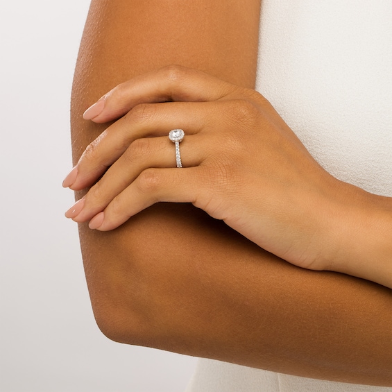 Love's Destiny by Zales 1 CT. T.w. Certified Diamond Frame Engagement Ring in 14K White Gold (I/I1)