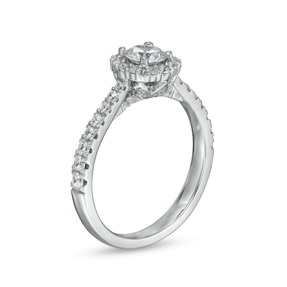 Love's Destiny by Zales 1 CT. T.w. Certified Diamond Frame Engagement Ring in 14K White Gold (I/I1)
