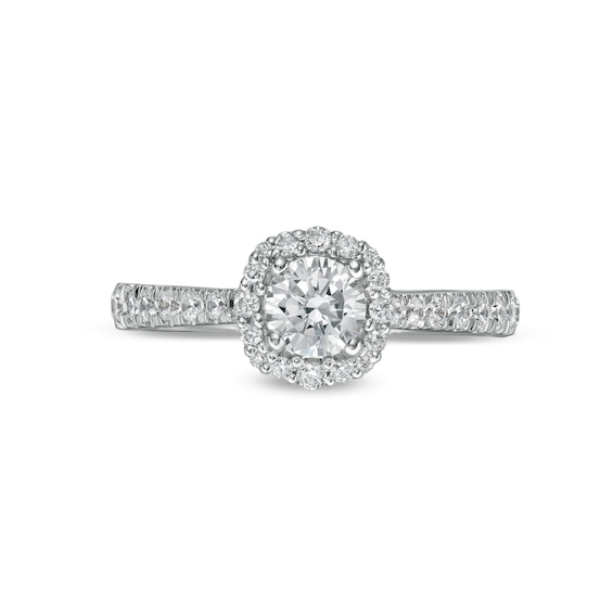 Love's Destiny by Zales 1 CT. T.w. Certified Diamond Frame Engagement Ring in 14K White Gold (I/I1)