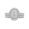 Thumbnail Image 4 of 2 CT. T.W. Composite Oval Diamond Frame Bridal Set in 14K White Gold