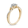 Thumbnail Image 3 of Cherished Promise Collection™ 1/5 CT. T.W. Diamond Frame Twist Shank Promise Ring in 10K Gold