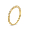 Thumbnail Image 3 of 1/8 CT. T.W. Diamond Contour Wedding Band in 14K Gold