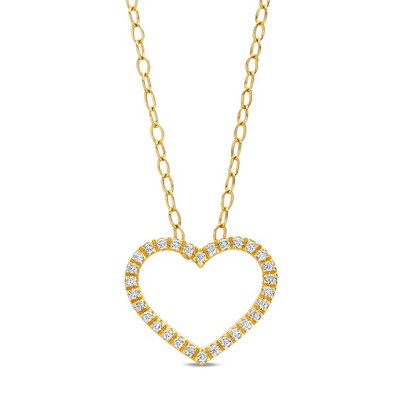 Remixed Reimagined 1/6 CT. T.w. Diamond Heart Pendant in 10K Gold