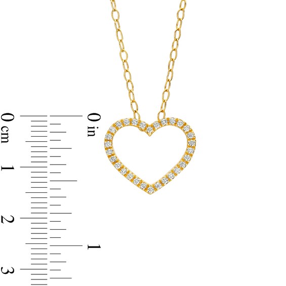 Remixed Reimagined 1/6 CT. T.w. Diamond Heart Pendant in 10K Gold