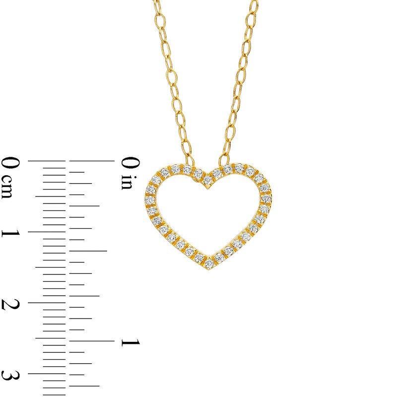 Remixed Reimagined 1/6 CT. T.W. Diamond Heart Pendant in 10K Gold