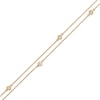 Thumbnail Image 1 of Remixed Reimagined 1/4 CT. T.W. Diamond Station Double Strand Bracelet in 10K Gold - 7.25"
