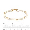 Thumbnail Image 2 of Remixed Reimagined 1/4 CT. T.W. Diamond Station Double Strand Bracelet in 10K Gold - 7.25"