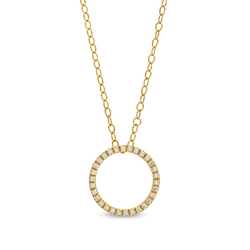 Main Image 1 of Remixed Reimagined 1/6 CT. T.W. Diamond Loose Circle Pendant in 10K Gold