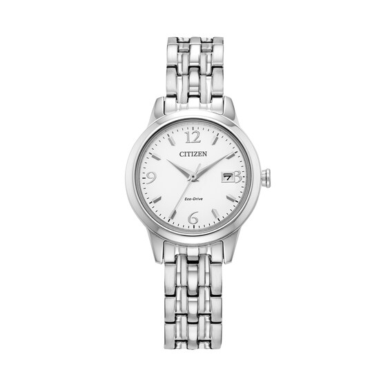 His and Hers Citizen Eco-DriveÂ® Corso Watch with White Dial (Model: Pairs-Retail-5056-A)