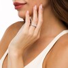 Thumbnail Image 2 of 1 CT. T.W. Diamond Nine Stone Vintage-Style Contour Band in 14K White Gold