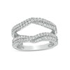 Thumbnail Image 1 of 3/4 CT. T.W. Diamond Double Row Crossover Enhancer in 14K White Gold