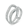 Thumbnail Image 2 of 3/4 CT. T.W. Diamond Double Row Crossover Enhancer in 14K White Gold
