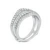 Thumbnail Image 2 of 5/8 CT. T.W. Diamond Contour Double Row Solitaire Enhancer in 14K White Gold